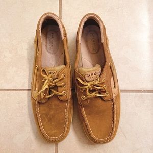 Sperry Womens Tan/Gold